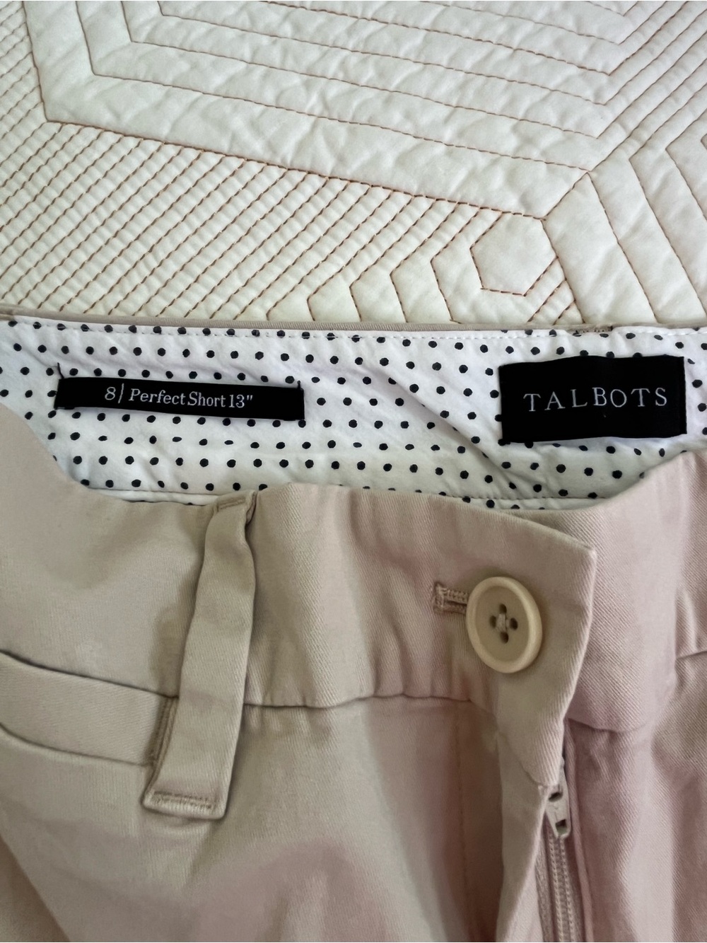 Talbots Light Beige 13" Perfect Shorts - Picture 4 of 9